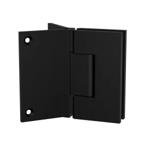 Boston Heavy Duty Large Wall to Glass Hinge with Corner type Mounting Plate - Matte Black by Estelle, a Bathroom Fixtures for sale on Style Sourcebook