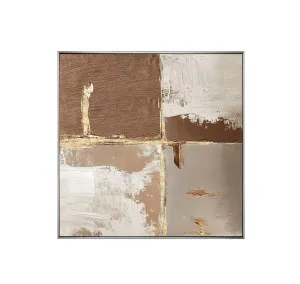 Structured Earth Wall Art Canvas 80cm x 80cm by Luxe Mirrors, a Artwork & Wall Decor for sale on Style Sourcebook