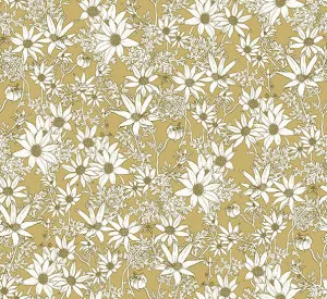 Flannel Flowers Ochre Wallpaper by Urban Road, a Wallpaper for sale on Style Sourcebook