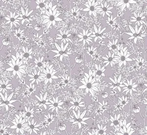 Flannel Flowers Lilac Wallpaper by Urban Road, a Wallpaper for sale on Style Sourcebook