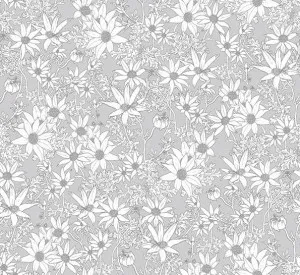 Flannel Flowers Greyscale Wallpaper by Urban Road, a Wallpaper for sale on Style Sourcebook