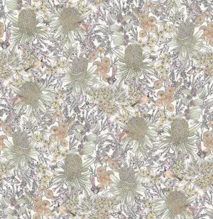 Banksia and Myrtle Violet Wallpaper by Urban Road, a Wallpaper for sale on Style Sourcebook