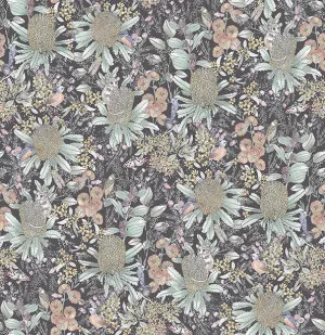 Banksia and Myrtle Liquorice Wallpaper by Urban Road, a Wallpaper for sale on Style Sourcebook