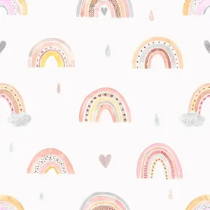 Rainbow White Wallpaper by Urban Road, a Wallpaper for sale on Style Sourcebook