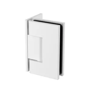 Boston Wall to Glass 90 Degree Hinge with L Type Mounting Plate - White by Estelle, a Bathroom Fixtures for sale on Style Sourcebook