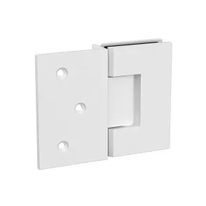 Boston Wall to Glass Hinge with 180 Degree Type Mounting Plate - White by Estelle, a Bathroom Fixtures for sale on Style Sourcebook