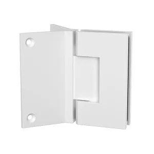 Boston Heavy Duty Large Wall to Glass Hinge with Corner type Mounting Plate -White by Estelle, a Bathroom Fixtures for sale on Style Sourcebook