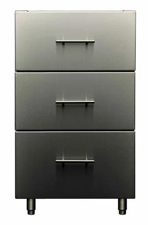 Kalamazoo Marine Grade 18" Signature Outdoor Base Cabinet K-3DRW-18-M6 by Kalamazoo, a Outdoor Kitchen for sale on Style Sourcebook