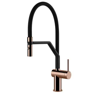 Gessi Inedito Semi-Professional Spray Kitchen Mixer Tap Bright Copper 60429-030 by Gessi, a Kitchen Taps & Mixers for sale on Style Sourcebook