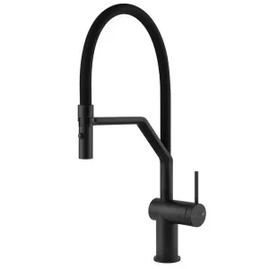 Gessi Inedito Semi-Professional Spray Kitchen Mixer Tap Matte Black 60429-299 by Gessi, a Kitchen Taps & Mixers for sale on Style Sourcebook