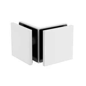 Boston Glass to Glass 90 Degree Bracket White by Estelle, a Bathroom Fixtures for sale on Style Sourcebook