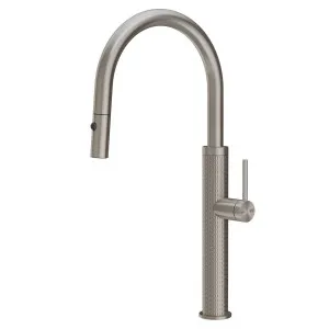 Gessi 316 Meccanica Gooseneck Pull Out Spray Mixer Tap Stainless Steel 60024-239 by Gessi, a Kitchen Taps & Mixers for sale on Style Sourcebook
