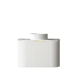 Bondi 750mm Satin White Fluted Wall Hung Curve Vanity with Cloudy Carrara Top by Otti Australia, a Vanities for sale on Style Sourcebook