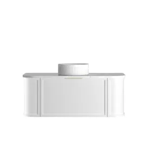 Hampshire 1200mm Satin White Wall Hung Curve Vanity with Natural Carrara Marble Top by Otti Australia, a Vanities for sale on Style Sourcebook