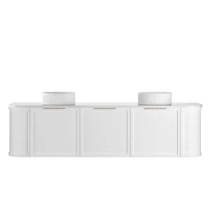 Hampshire 1800mm Satin White Wall Hung Curve Vanity with Matte White Top by Otti Australia, a Vanities for sale on Style Sourcebook