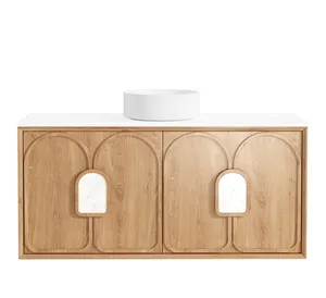 Laguna Mk II 1200mm Natural Woodland Oak Wall Hung Vanity with Matte White Top by Otti Australia, a Vanities for sale on Style Sourcebook