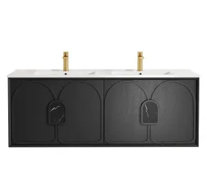Laguna Mk II 1500mm Black Oak Wall Hung Vanity with Ceramic Top by Otti Australia, a Vanities for sale on Style Sourcebook