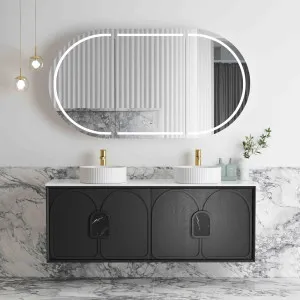 Laguna Mk II 1500mm Black Oak Wall Hung Vanity with Pure White Top by Otti Australia, a Vanities for sale on Style Sourcebook