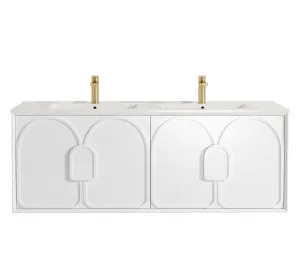 Laguna Mk II 1500mm Matte White Wall Hung Vanity with Ceramic Top by Otti Australia, a Vanities for sale on Style Sourcebook