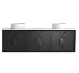 Laguna Mk II 1800mm Black Oak Wall Hung Vanity with Matte White Top by Otti Australia, a Vanities for sale on Style Sourcebook