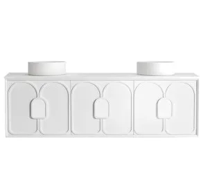 Laguna Mk II 1800mm Matte White Wall Hung Vanity with Cloudy Carrara Top by Otti Australia, a Vanities for sale on Style Sourcebook