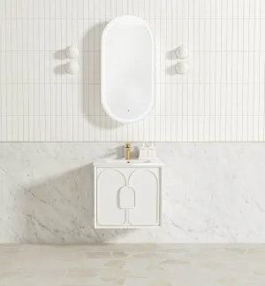 Laguna Mk II 600mm Matte White Wall Hung Vanity with Ceramic Top by Otti Australia, a Vanities for sale on Style Sourcebook