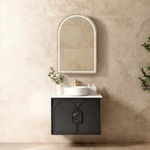 Laguna Mk II 750mm Black Oak Wall Hung Vanity with Natural Carrara Marble Top by Otti Australia, a Vanities for sale on Style Sourcebook