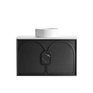 Laguna Mk II 900mm Black Oak Wall Hung Vanity with Matte White Top by Otti Australia, a Vanities for sale on Style Sourcebook