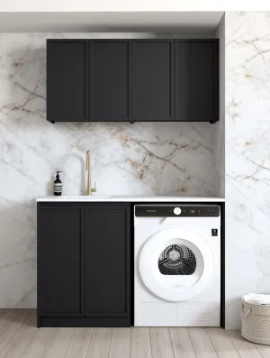 Laundry Kit 1305B Hampshire Black with Cloudy Carrara Top by Otti Australia, a Cabinetry for sale on Style Sourcebook