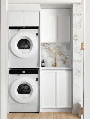 Laundry Kit 1305C Hampshire White with Cloudy Carrara Top by Otti Australia, a Cabinetry for sale on Style Sourcebook