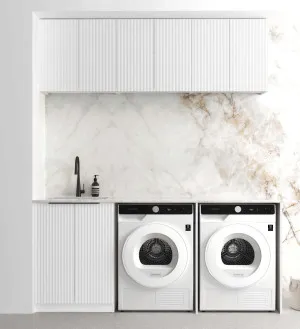 Laundry Kit 1960A Bondi White with Cloudy Carrara Top by Otti Australia, a Cabinetry for sale on Style Sourcebook