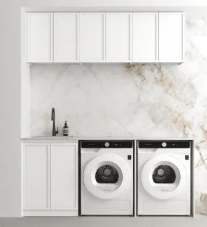 Laundry Kit 1960A Hampshire White with Natural Carrara Marble Top by Otti Australia, a Cabinetry for sale on Style Sourcebook