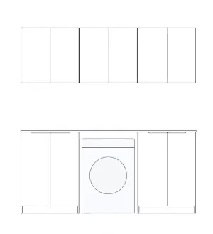 Laundry Kit 1960B Bondi White with Pure White Top by Otti Australia, a Cabinetry for sale on Style Sourcebook