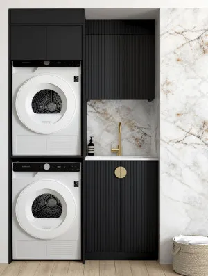 Laundry Kit 1960B Marlo Black with Matte White Top by Otti Australia, a Cabinetry for sale on Style Sourcebook