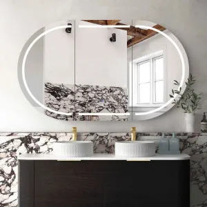 LED Bondi 1500x900 Black Oak Shaving Cabinet - Premium by Otti Australia, a Shaving Cabinets for sale on Style Sourcebook