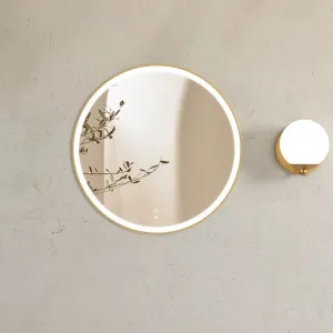 LED Bondi 800mm Gold Metal Round Frame Mirror by Otti Australia, a Mirrors for sale on Style Sourcebook