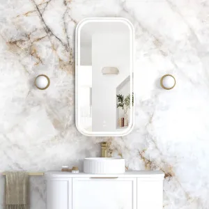 LED Newport 900x450 White Metal Frame Mirror by Otti Australia, a Mirrors for sale on Style Sourcebook