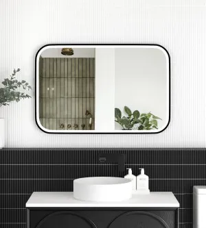 LED Newport 900x600 Black Metal Frame Mirror by Otti Australia, a Mirrors for sale on Style Sourcebook