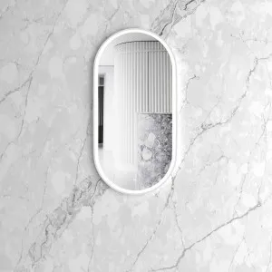 LED Noosa 900x450 White Metal Frame Mirror by Otti Australia, a Mirrors for sale on Style Sourcebook