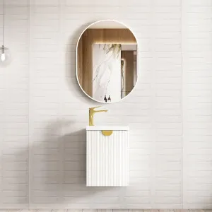 Mini Ensuite Vanity 400mm Matte White Fluted Vanity (with Basin) 
 by Otti Australia, a Vanities for sale on Style Sourcebook