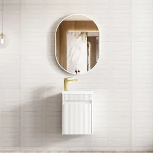 Mini Ensuite Vanity 400mm Matte White Fluted Vanity (with Basin) 
 by Otti Australia, a Vanities for sale on Style Sourcebook