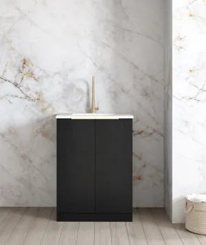 Mini Laundry 650mm Byron/Bondi Black Oak with Matte White Top by Otti Australia, a Cabinetry for sale on Style Sourcebook