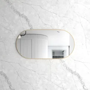 Noosa 1200x600 Gold Metal Frame Mirror by Otti Australia, a Mirrors for sale on Style Sourcebook
