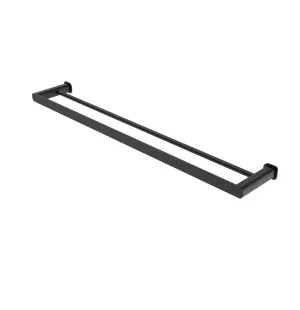 Oskar 750mm Matte Black Double Towel Rail by Otti Australia, a Towel Rails for sale on Style Sourcebook