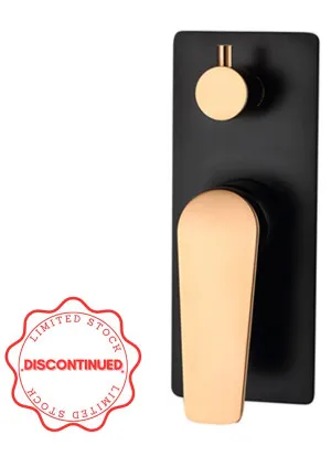 Zevio Diverter Shower Mixer Matte Black & Rose Gold by Otti Australia, a Bathroom Taps & Mixers for sale on Style Sourcebook