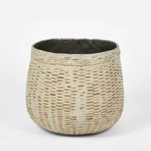 Esparta Cement Coated Bamboo Planter MED by Florabelle Living, a Plant Holders for sale on Style Sourcebook