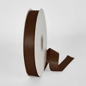 Friar Brown Double Sided Satin Ribbon 25mm 100yards - P870 by Florabelle Living, a Decorative Accessories for sale on Style Sourcebook