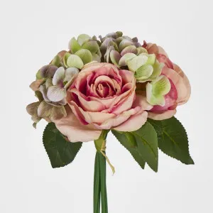 Rose & Hydrangea Bouquet Pink & Green by Florabelle Living, a Plants for sale on Style Sourcebook