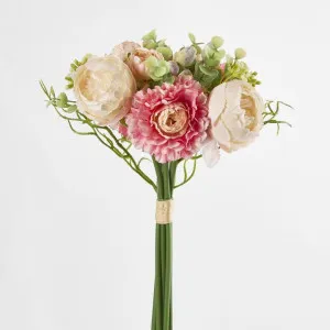 Marigold Peony Bouquet 32cm Pink by Florabelle Living, a Plants for sale on Style Sourcebook