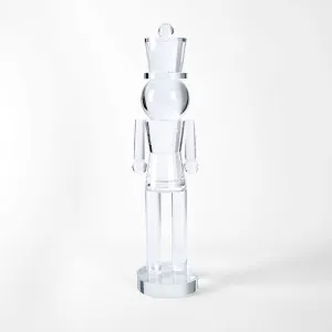 Crystal Glass Nutcracker Clear Large by Florabelle Living, a Christmas for sale on Style Sourcebook